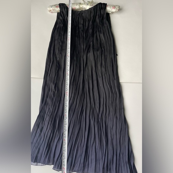 Mango Sleeveless Mini Dress Black to Navy Ombré Pleated Shift Dress Size S - Picture 2 of 8